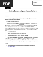 Multiple Sequence Alignment Using Clustal W.: Theory