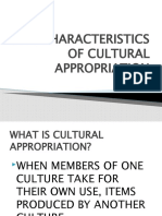 Five Characteristics of Cultural Appropriation Oliva