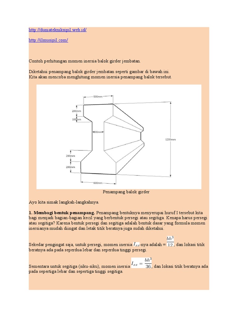 Momen Inersia Balok | PDF