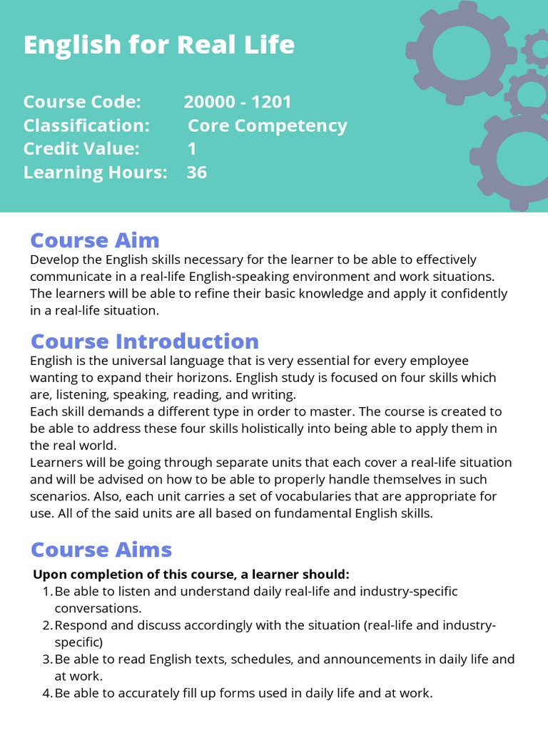 Real-Life English Communication Skills | PDF | Question | Vocabulary