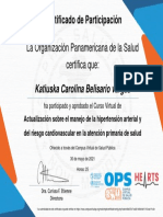 Actualización Sobre El Manejo de La Hipertensión Arterial y Del Riesgo Cardiovascular en La Atención Primaria de Salud-Certificado Del Curso 1327458