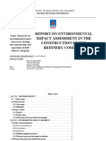 Report On Environmental Impact Assessment in The Construction of H2D Refinery Company