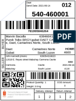 Marvin Bacalla 639460418020 Purok Tsiko BRGY - Gubat DAET CAMARINES Nort E, Daet, Camarines Norte, South Luzon Daet Camarines Norte South Luzon 4600