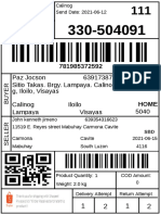 Paz Jocson 639173872551 Sitio Takas. Brgy. Lampaya. Calinog .Iloilo, Calino G, Iloilo, Visayas Calinog Iloilo Visayas 5040