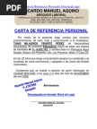 Formato CARTA DE REFERENCIA COMERCIAL