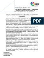 Habilitación de Troncales para El Servicio de Transporte en Barranquilla