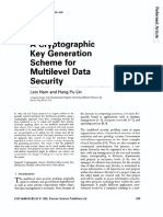 A Cryptographic Key Generation Scheme For Multilevel Data Security
