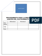 Procedimiento para La Prevención y Sanción Del Hostigamiento Sexual