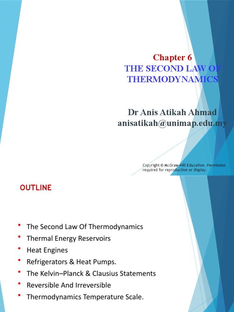 The Second Law of Thermodynamics | PDF | Heat | Heat Pump