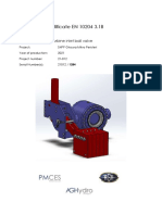 Inspection Certificate EN 10204 3.1B: LSH DN 300 PN 63 Turbine Inlet Ball Valve