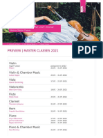 Preview - Master Classes 2021: Violin Violin & Chamber Music Viola Violoncello Flute Clarinet Horn Piano