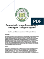 Zain Subhani 153 Research On Image Processing in Intelligent Transport System