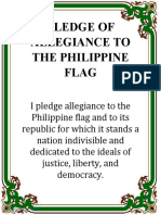 Pledge of Allegiance To The Philippine Flag