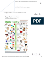 Body Parts - Crossword - English ESL Worksheets For Distance Learning and Physical Classrooms