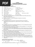 Linear Equations in 2 Variables Worksheet 9