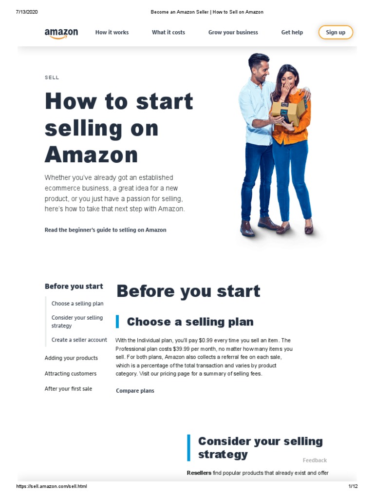 Become An Amazon Seller - How To Sell On Amazon | PDF | Sales | Private ...