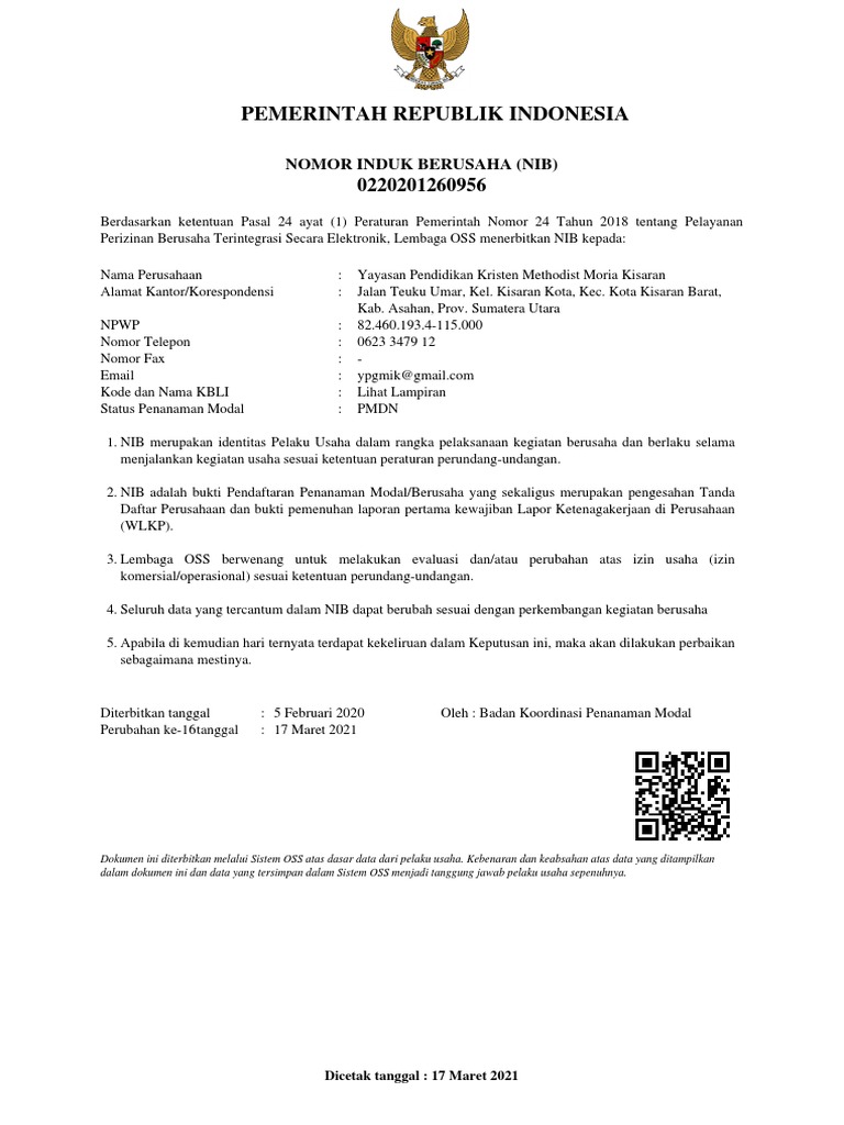 Nib 0220201260956 | PDF