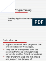 Applets Programming: Enabling Application Delivery Via The Web