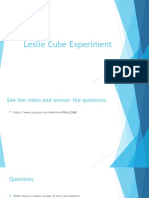 Leslie Cube Experiment