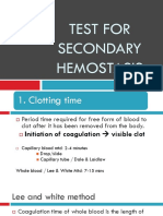 Test For Secondary Hemostasis