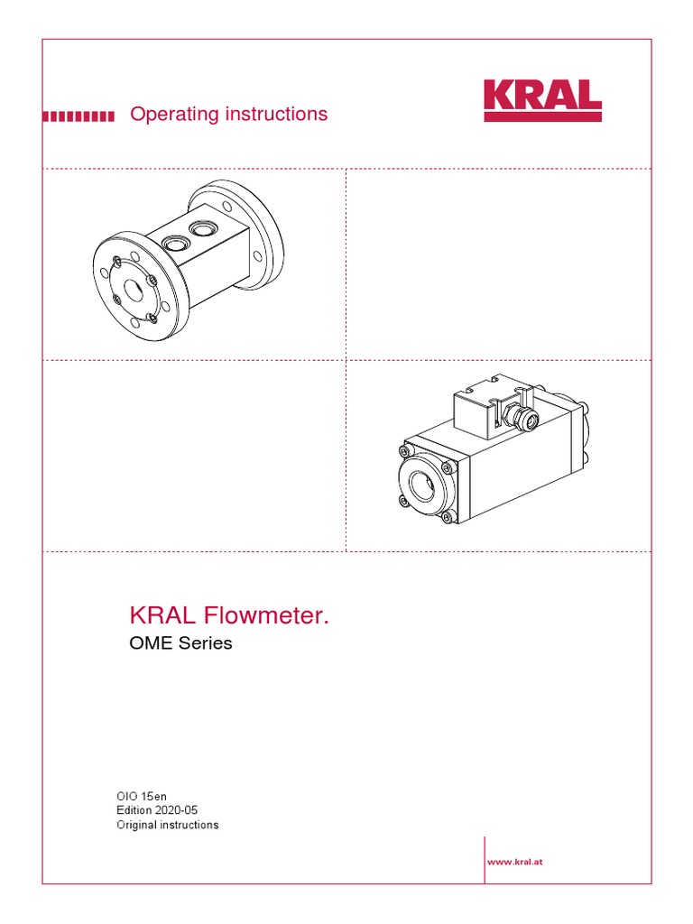 Kral Oil Meter Ome Series | PDF | Flow Measurement | Pipe (Fluid ...