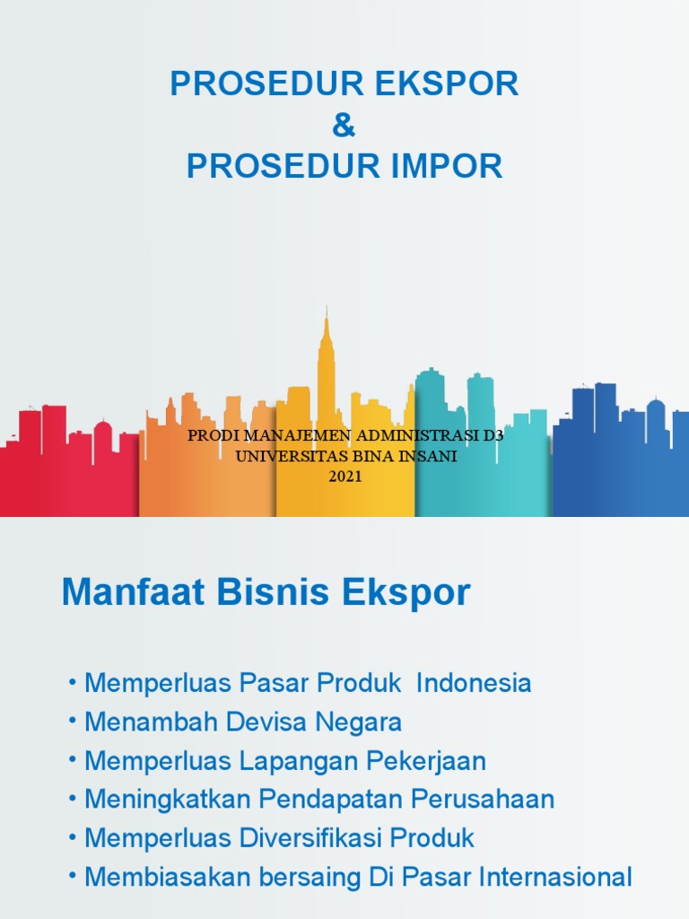 Prosedur Ekspor Dan Impor Barang Pdf