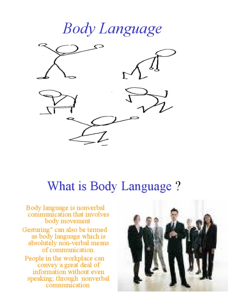 body language in presentation pdf