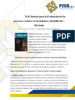 PROLEC SE R Bateria para La Evaluacion de Los Procesos Lectores en Secundaria y Bachillerato Revisada