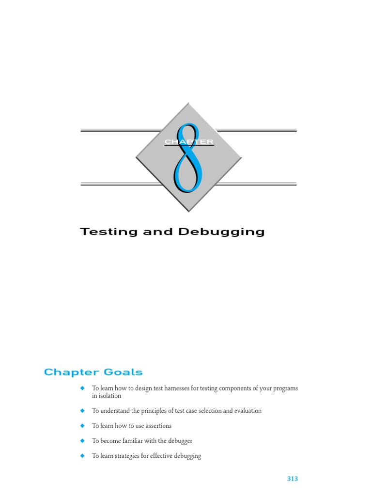 Testing and Debugging: Chapter Goals | PDF | Debugging | Computer Program