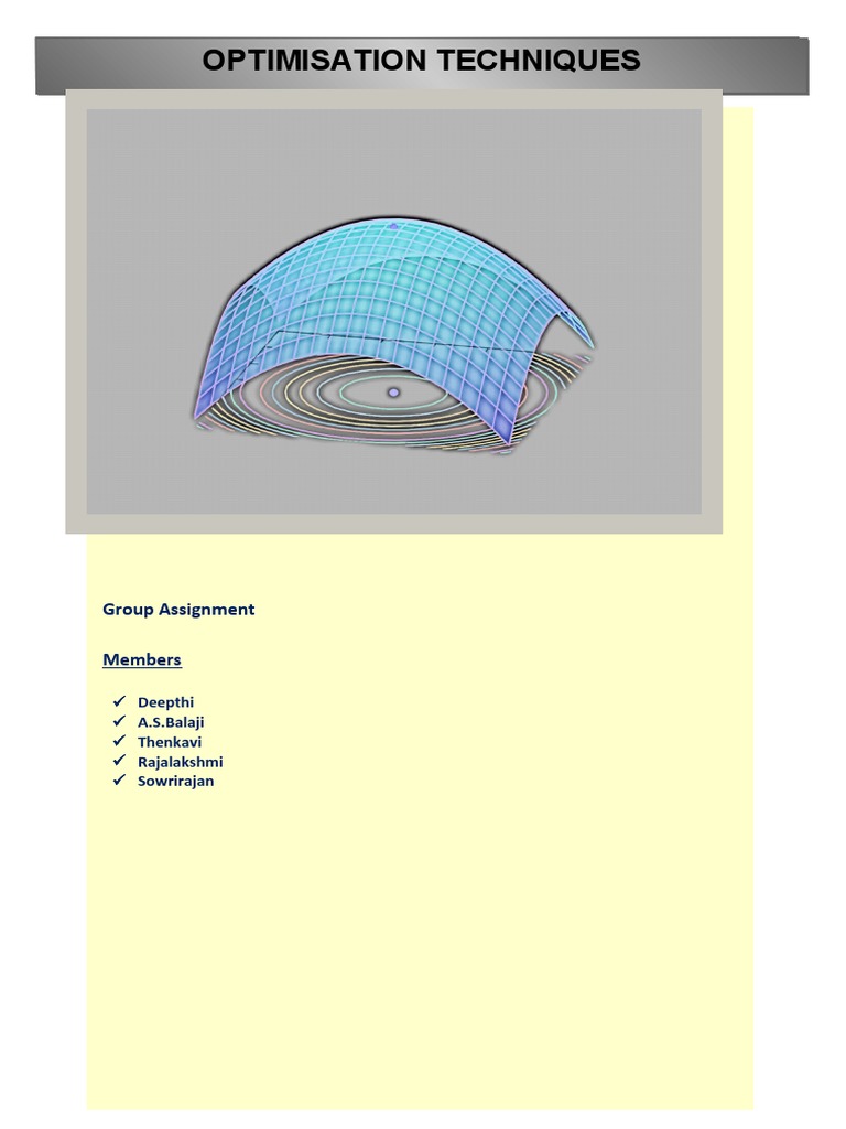 Group Assignment Optimisation 10.4.21-V1 | PDF | Mathematical ...