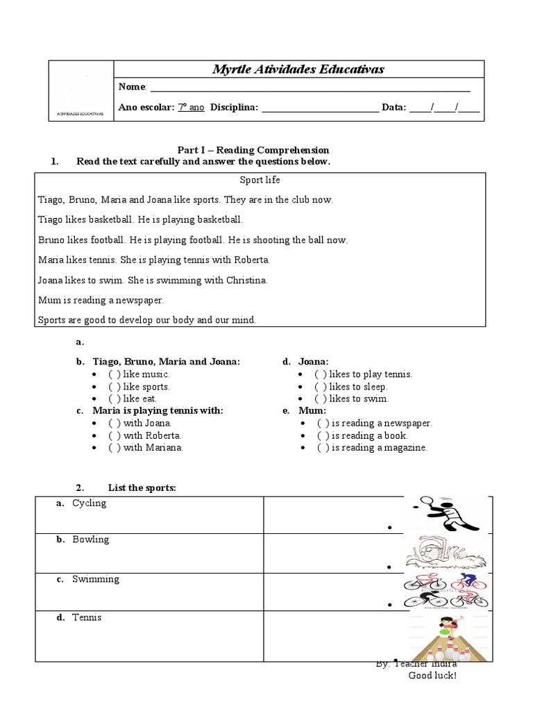 Educational Activities for 7th Grade | PDF
