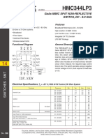 HMC344LP3: Gaas Mmic Sp4T Non-Reflective Switch, DC - 8.0 GHZ