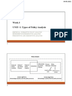 Week 3 UNIT-I: Types of Policy Analysis