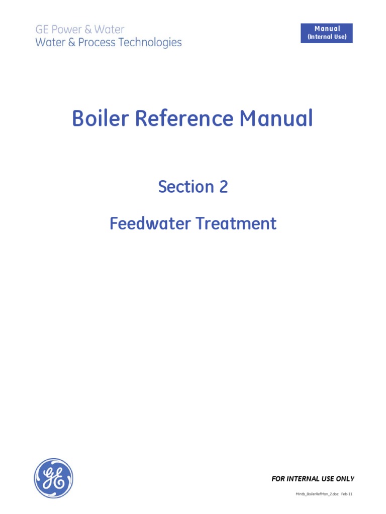 Boiler Reference Manual Section 2 Feedwater Treatment PDF