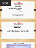 DCC40142 Steel Structure Design: (2 Credits) Prerequisite