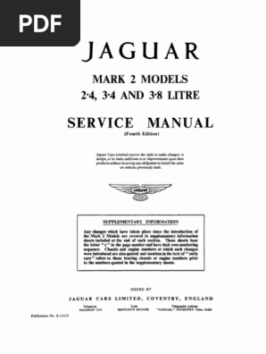Jaguar MK2 Service Manual (PDFDrive) | PDF | Manual Transmission