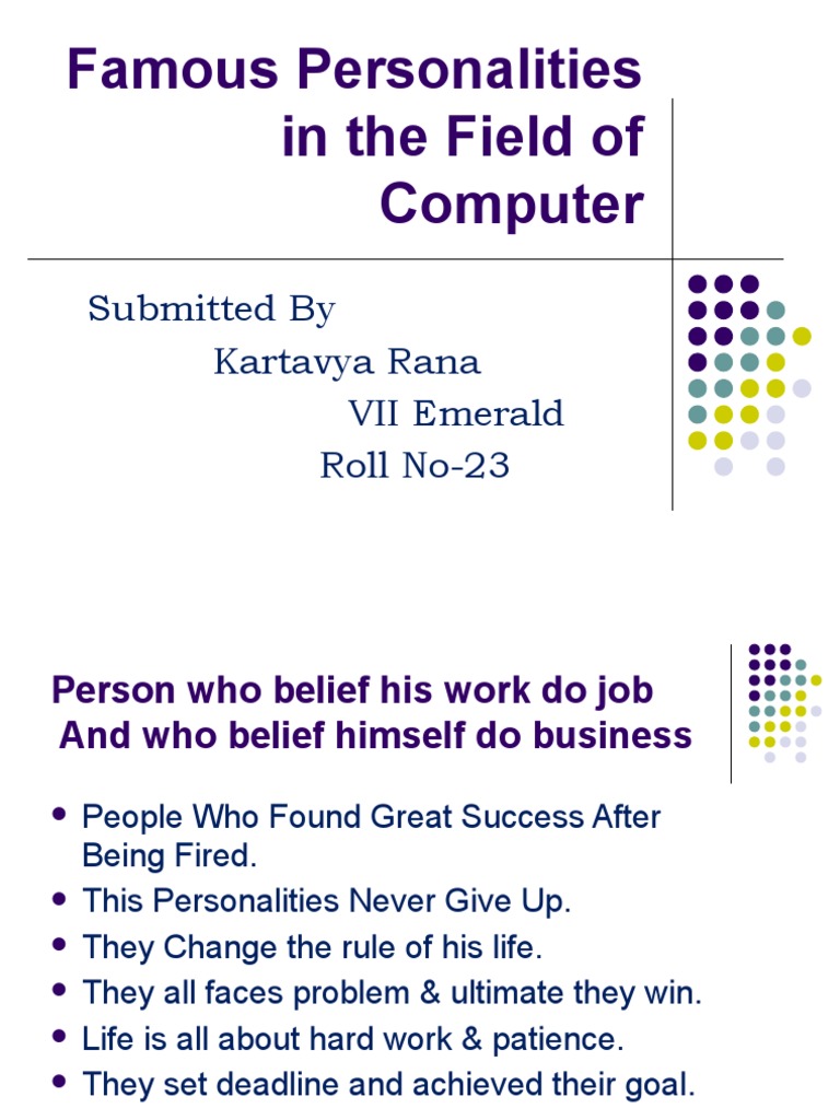 Famous Personalities in Computing | PDF