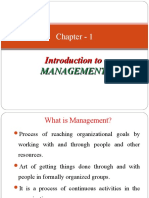 Chapter - 1: Introduction To Management