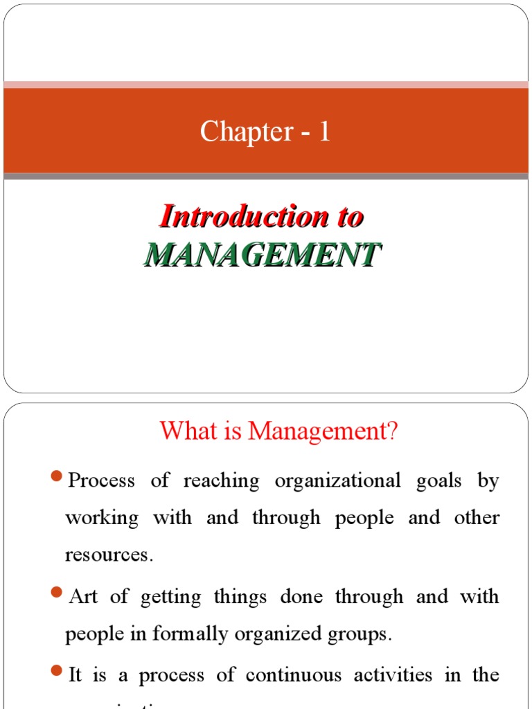 Introduction to Management Concepts | PDF | Goal | Planning