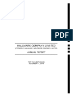 Hallmark Company Limited: Annual Report