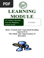 Learning: Basic Textual and Contextual Reading Approach in The Study and Appreciation of Literature