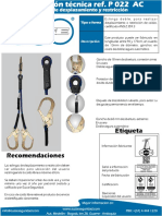 Ficha Tecnica Eslinga de Desplazamiento y Restriccion