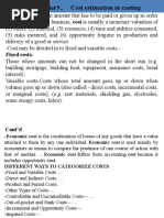 Cost Estimation Casting