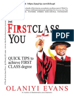 Olaniyi Evans: Quick Tips To Achieve FIRST CLASS Degree