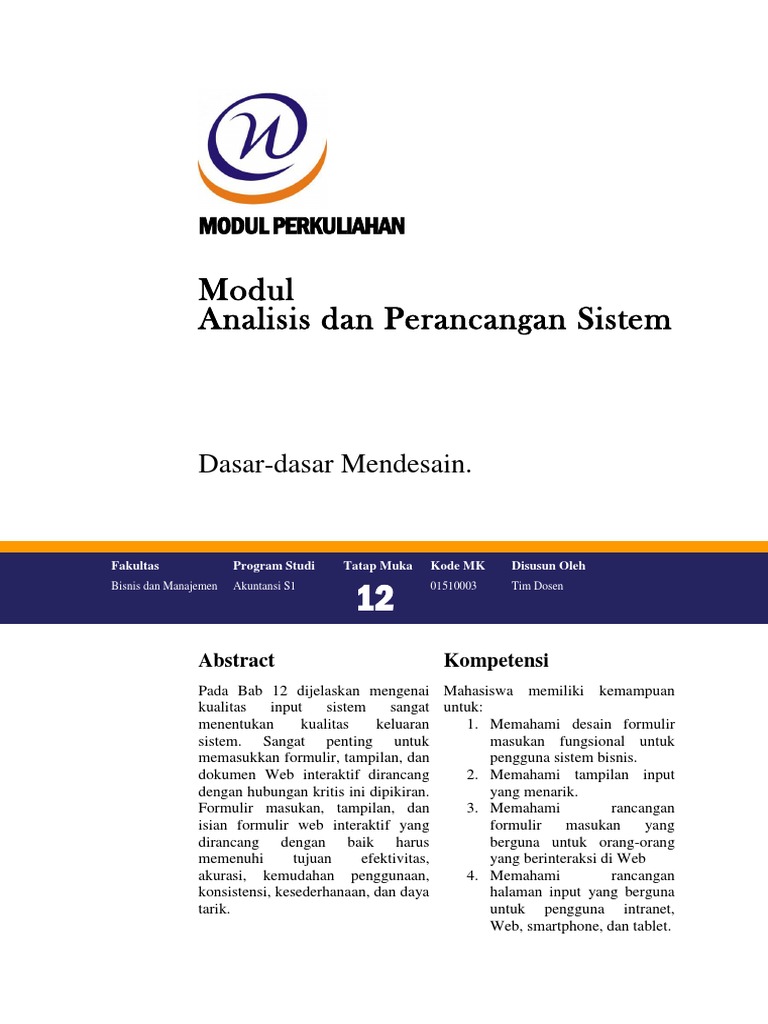 Modul Ganjil 2020 Modul 12 Dasar-Dasar Mendesain | PDF