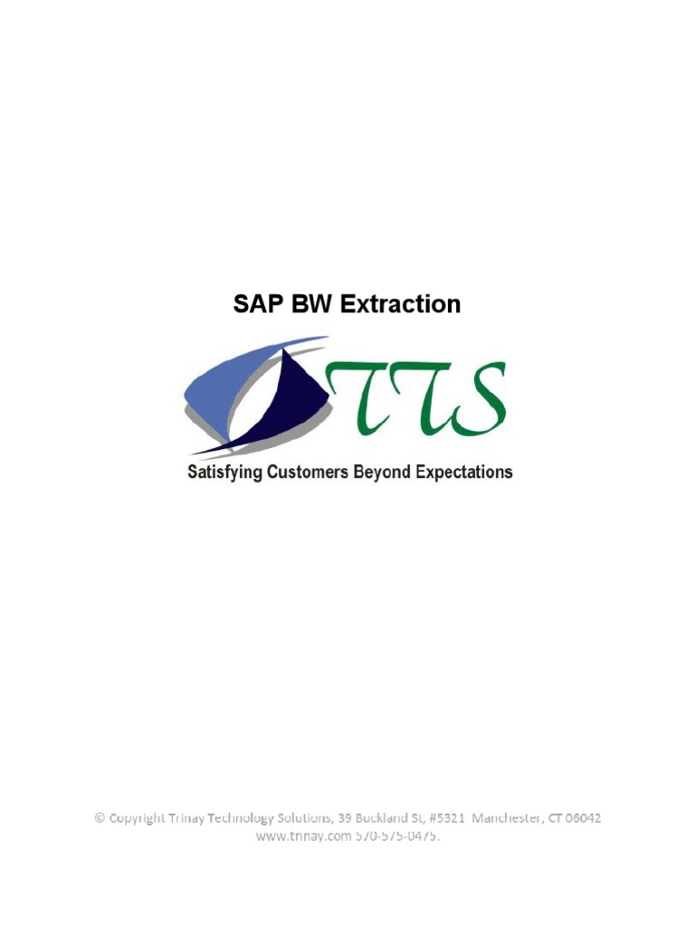 SAP BW Extraction PDF Electronic Data Interchange Databases