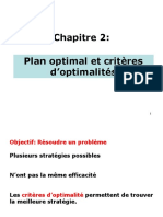 Ch2 Plan Optimal Et Critères D'optimalités