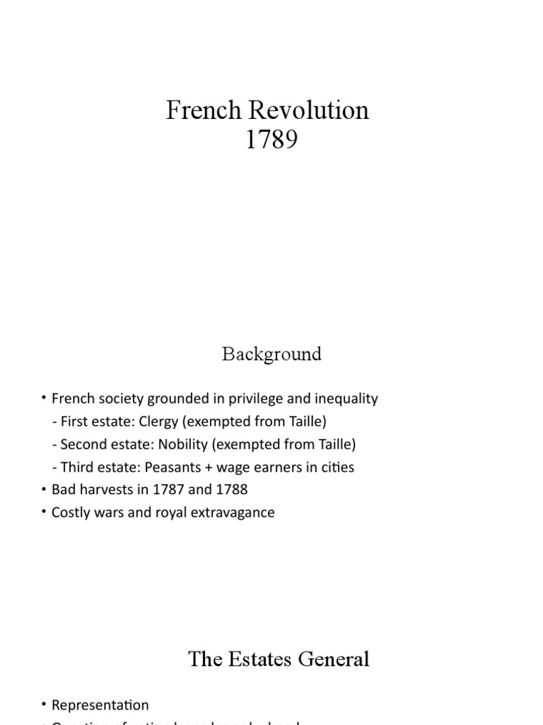French Revolution Overview 1789 | PDF | Travel