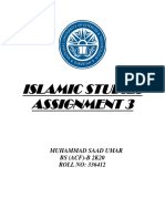 Assignment 3 Islamiat