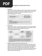 Managing The Transformation Process